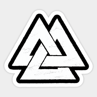 Historical Norwegian Viking Pagan Norse Valknut Symbol Nordic Wicca Viking Odin Sign Norse Mythology Sticker